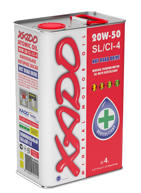 Моторное масло Xado Atomic Oil SL/CI-4 20W-50, 4л